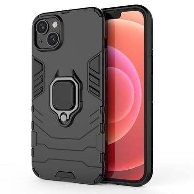 Husa Ring Armor pentru iPhone 14 Armored Cover Magnetic Suport Ring Negru