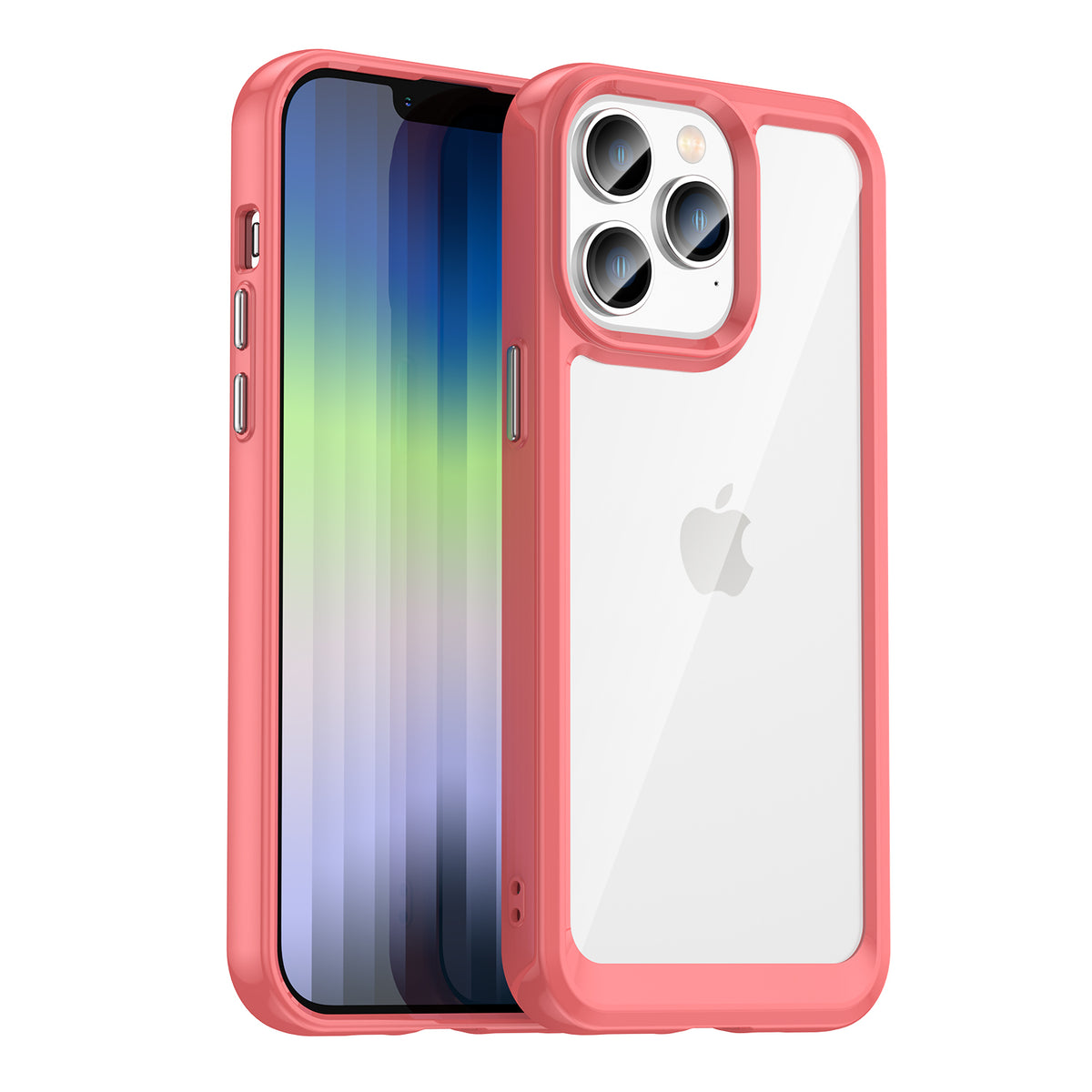 Husa Outer Space iPhone 14 Pro Hard Cover cu A Gel Frame Rosu