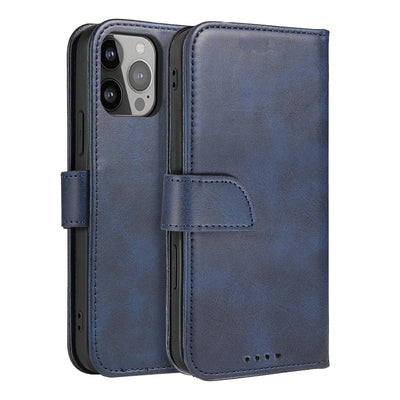 Husa Magnet Elegant Cover cu A Flap And Stand Function pentru iPhone 14 Max Albastru