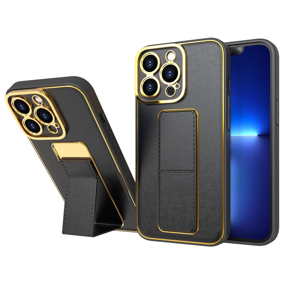 Husa New Kickstand Cover pentru Samsung Galaxy A12 5G cu Stand Negru