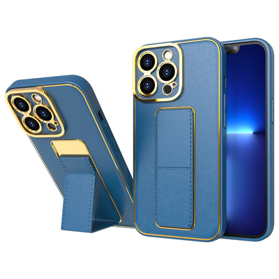 Husa New Kickstand pentru iPhone 12 Pro cu Stand Albastru