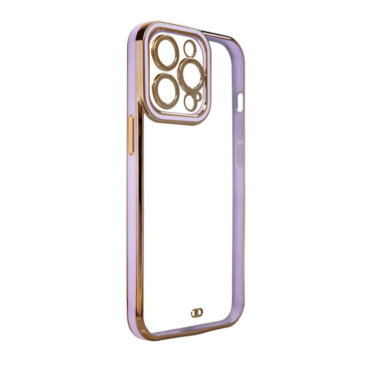 Husa Fashion pentru iPhone 12 Pro Auriu Frame Gel Cover Mov