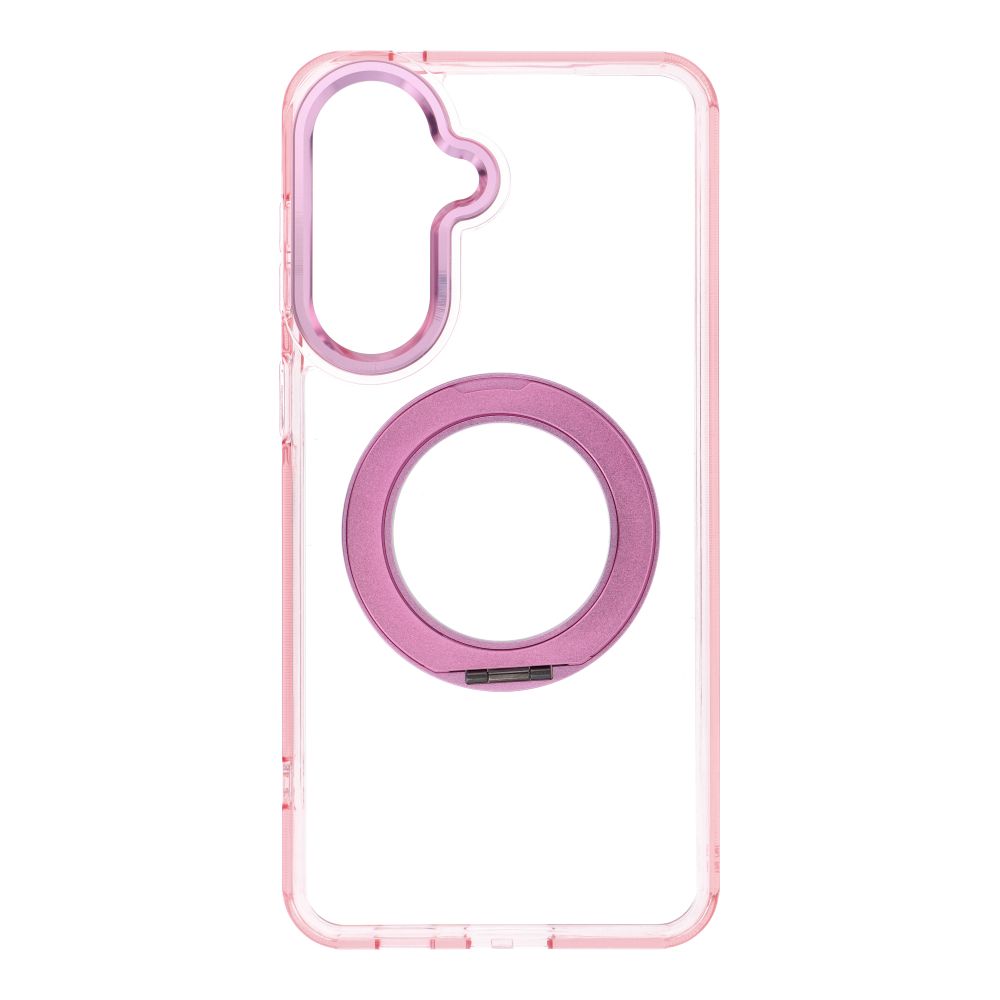 Husa pentru Samsung A57 Frame Circle Stand Compatible cu Magsafe Roz