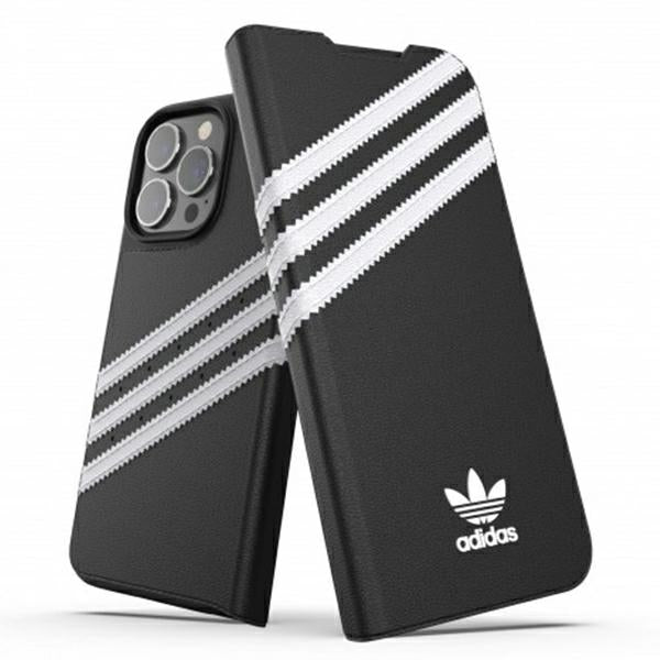 Husa Adidas OR Booklet PU pentru iPhone 13 Pro / iPhone 13 - Negru And Alb