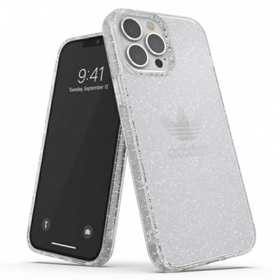 Husa Adidas OR Protective Transparent Glitter pentru iPhone 13 Pro Max - Transparent Argintiu