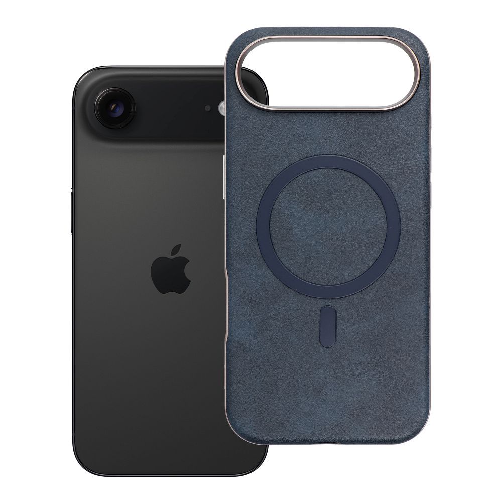 Husa Gentleman Mag pentru iPhone 17 AIR Compatible cu Magsafe Bleumarin