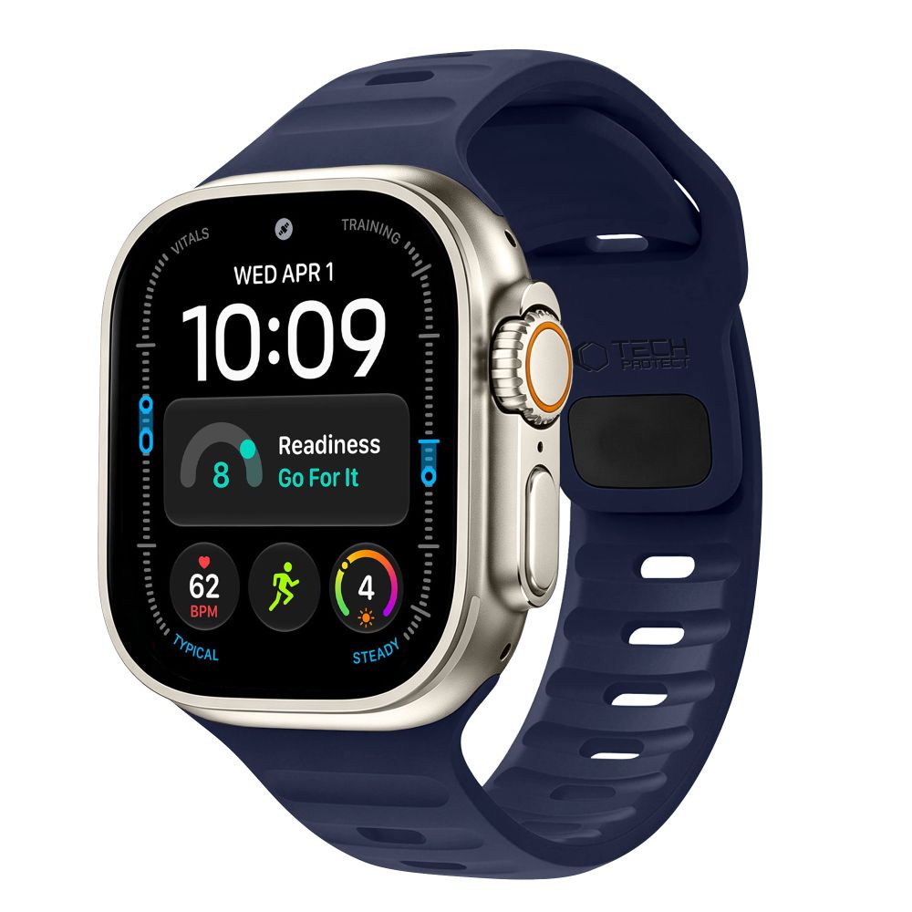 Husa Tech-protect Silicone Line Apple Watch 8 / 9 / 10 / 11 / 12 / SE / Ultra (44 / 45 / 46 / 49 Mm) Atlantic Albastru