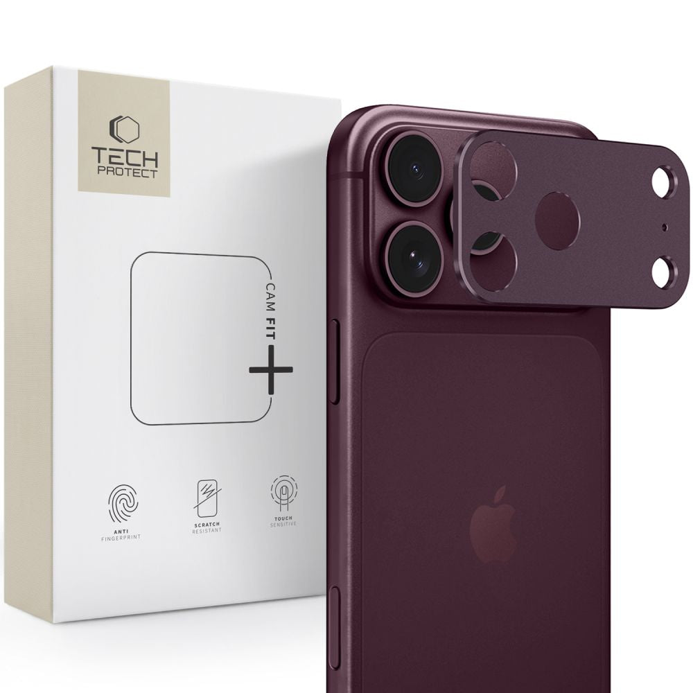 Folie camera Tech-protect Camalloy Fit+ iPhone 18 Pro Max Burgundy