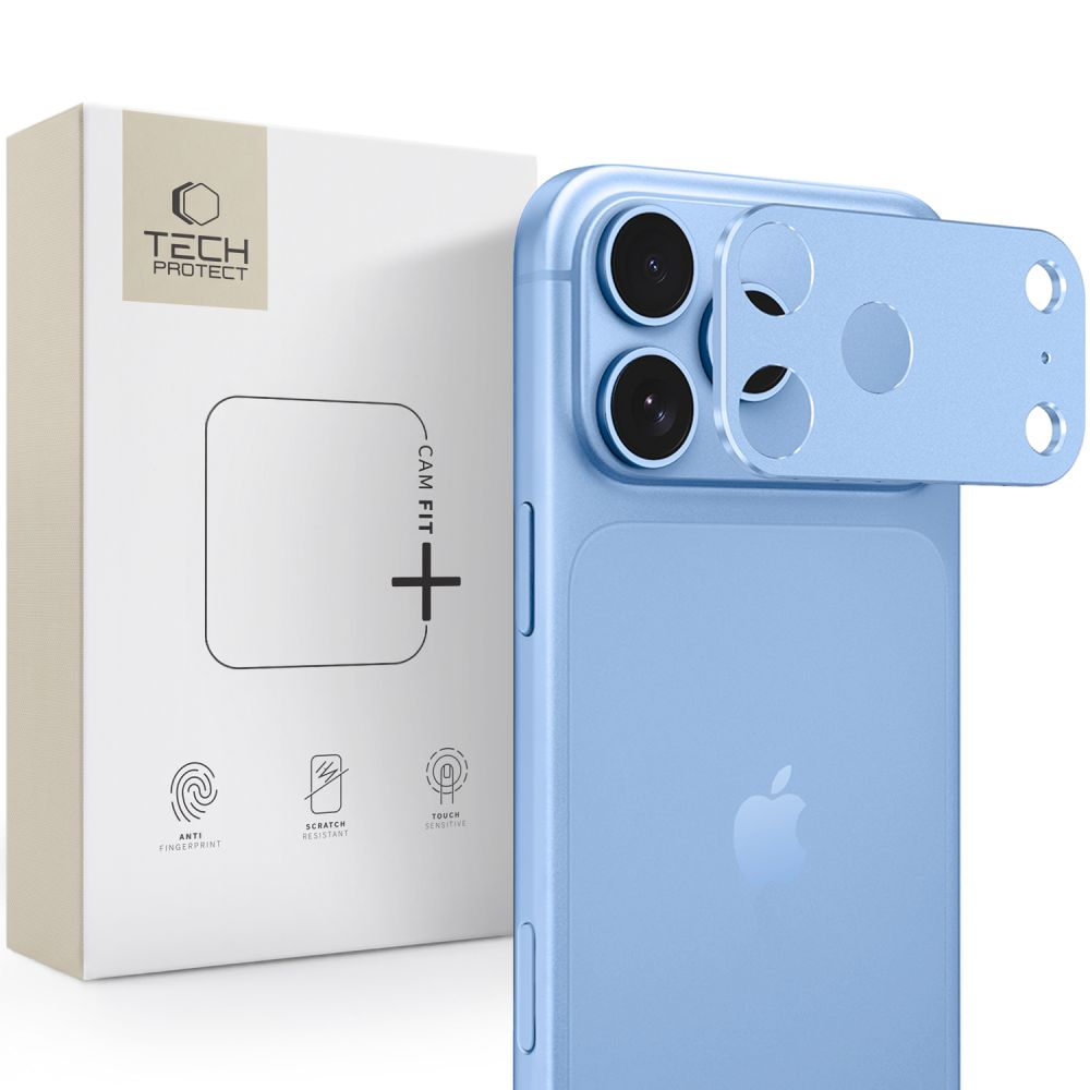 Folie camera Tech-protect Camalloy Fit+ iPhone 18 Pro Max Albastru deschis