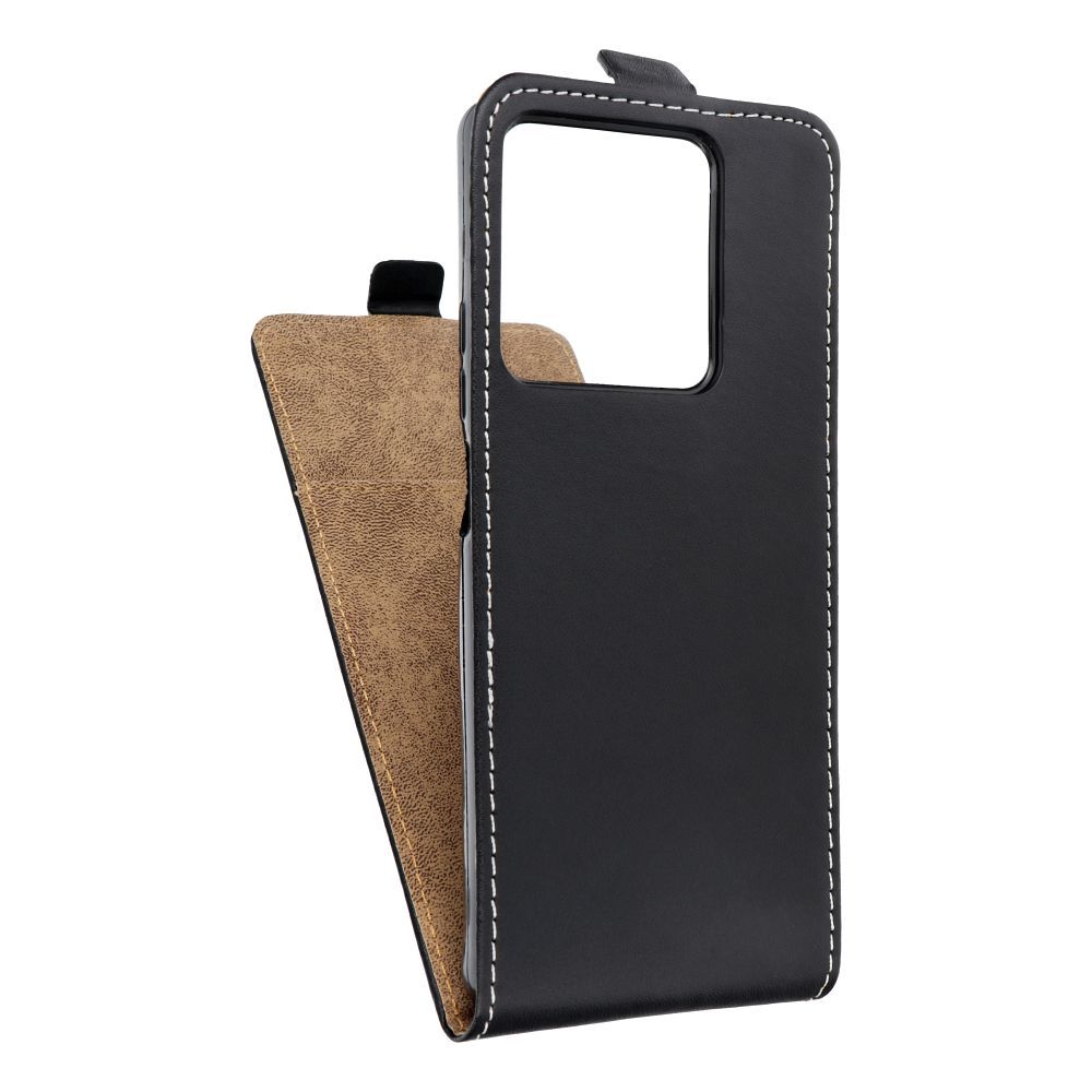 Husa Vertical Flip pentru Xiaomi Redmi Note 13 5G Slim Flexi Fresh Negru