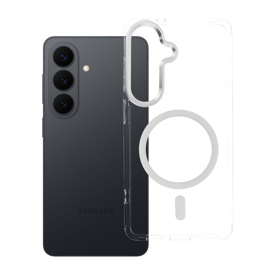 Husa Frame Transparent Hybrid Mag pentru Samsung S26 Compatible cu Magsafe Transparent