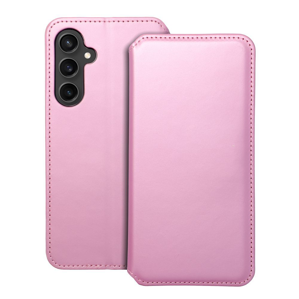 Husa Dual Pocket Flip pentru Samsung S23 FE Book Roz deschis