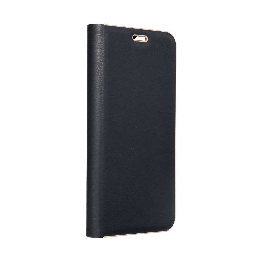 Husa Luna Book Auriu Flip pentru Xiaomi Redmi Note 14 4G (Global - 164,84mm X 78,15mm X 8,16mm) Negru