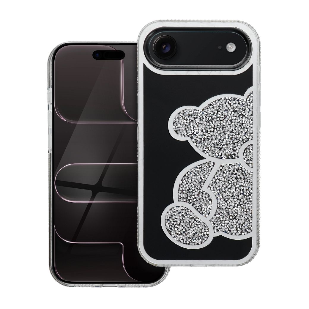 Husa Teddy Bear pentru iPhone 17 AIR Argintiu