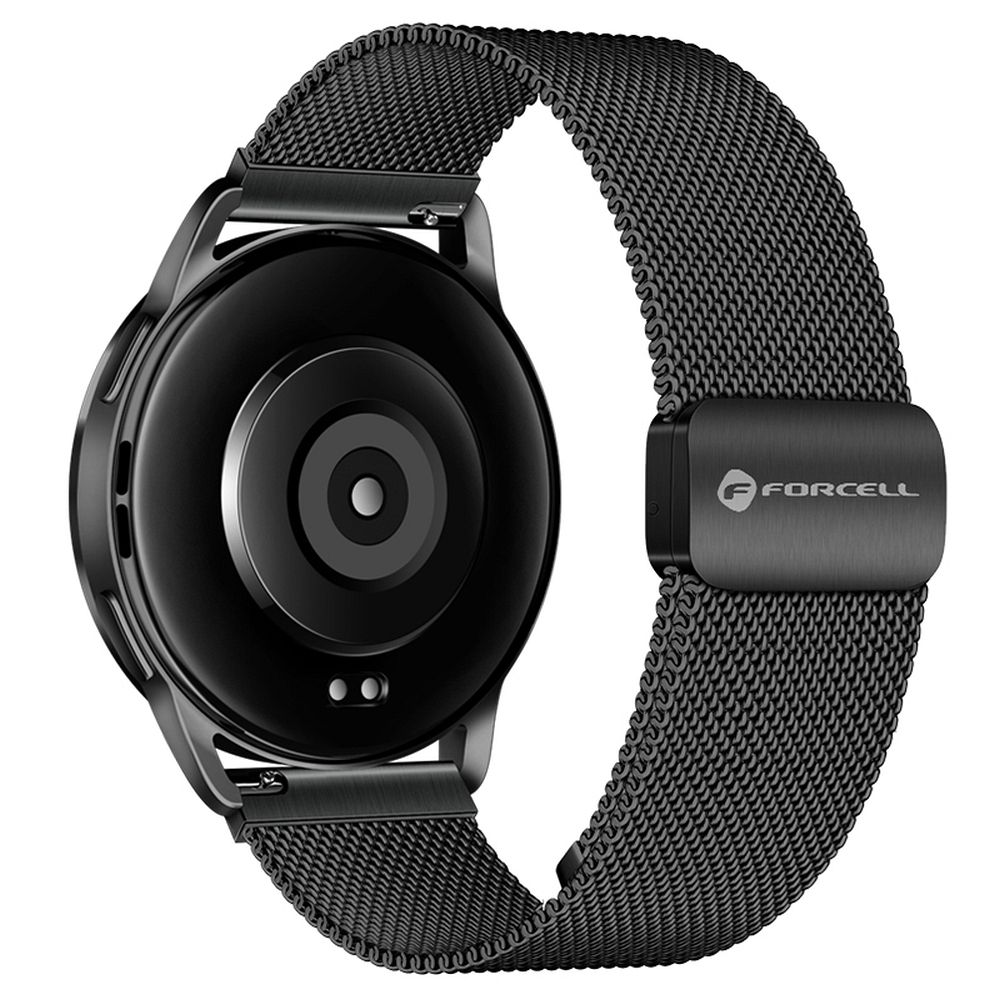 Curea Forcell To Samsung Galaxy Watch F-design Fs11 Magnetic Steel 20 Mm Negru