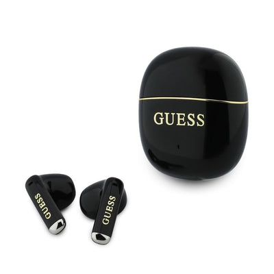 Casti Guess Auriu Line Glossy Classic Logo TWS Wireless Negru