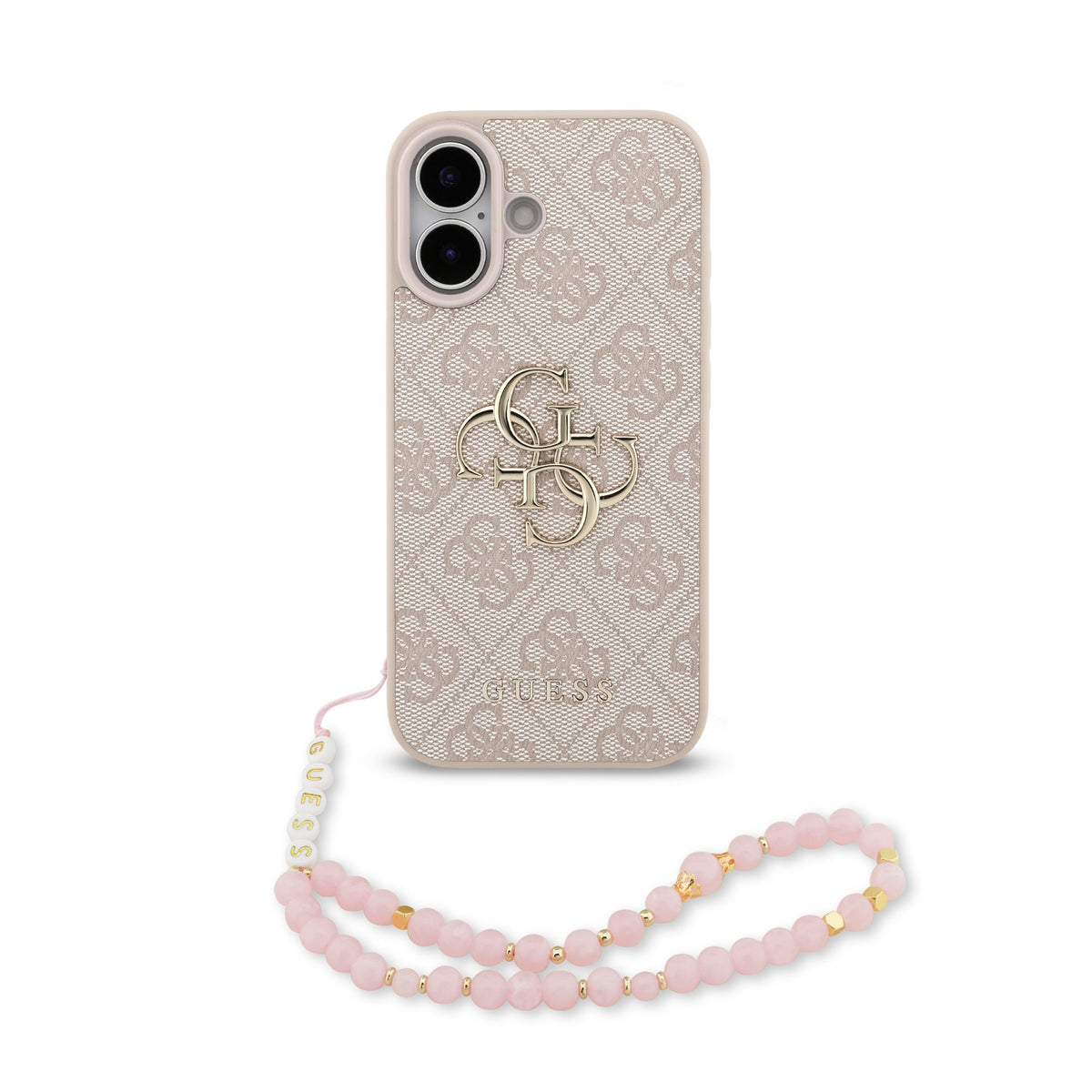Husa Guess PU 4G Metal Logo Curea pentru iPhone 17 Roz