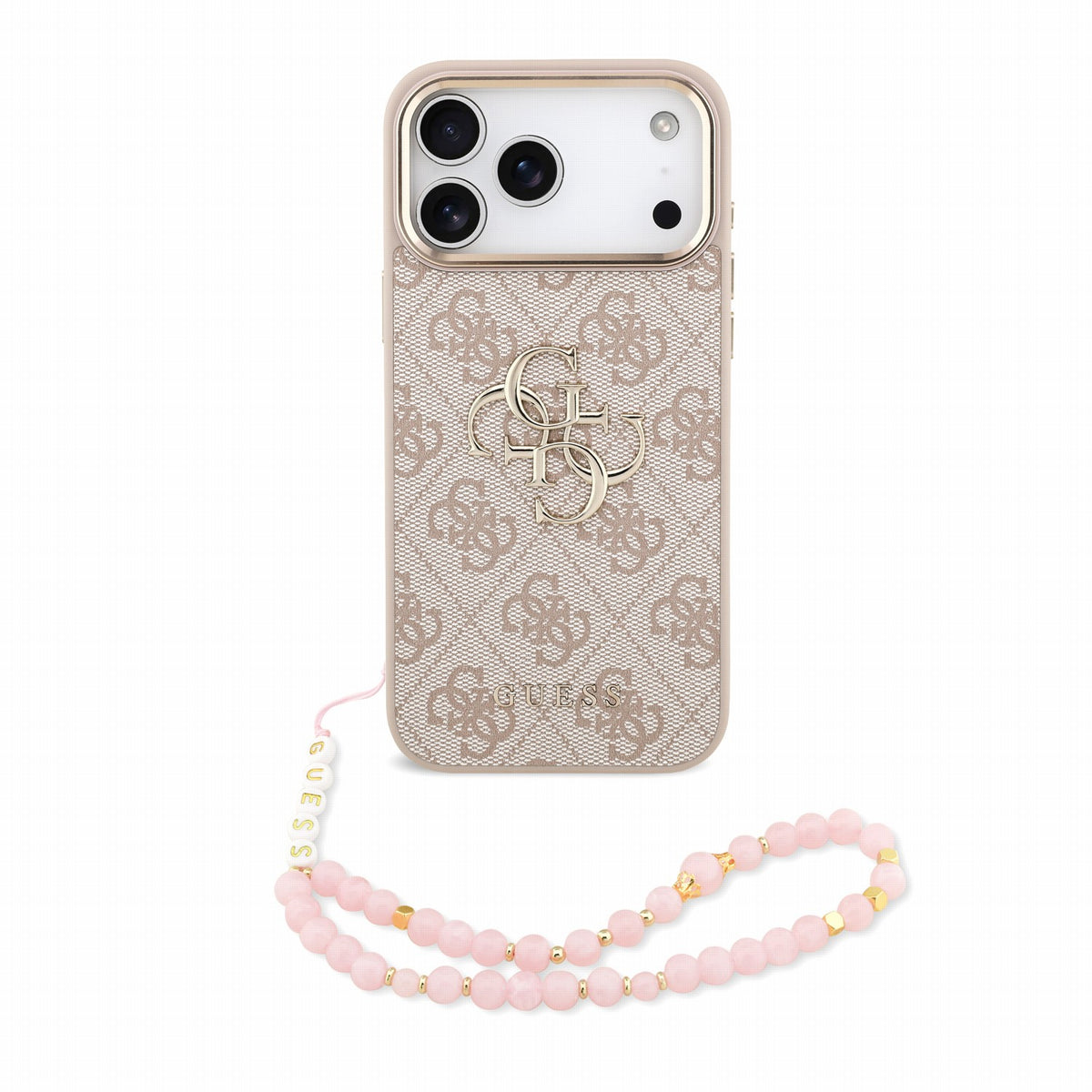 Husa Guess PU 4G Metal Logo Curea pentru iPhone 18 Pro Max Roz