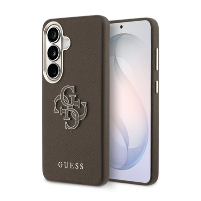 Husa Guess Grained Big 4G Metal Logo pentru Samsung Galaxy S26 Maro