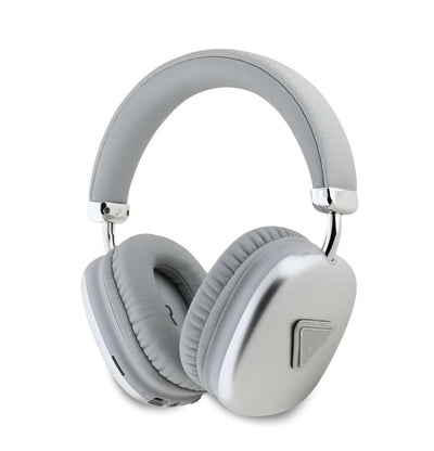 Casti Guess Saffiano piele sintetica Triangle Logo Wireless Argintiu
