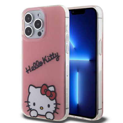 Husa Hello Kitty IML Daydreaming Logo pentru iPhone 13 Pro Roz