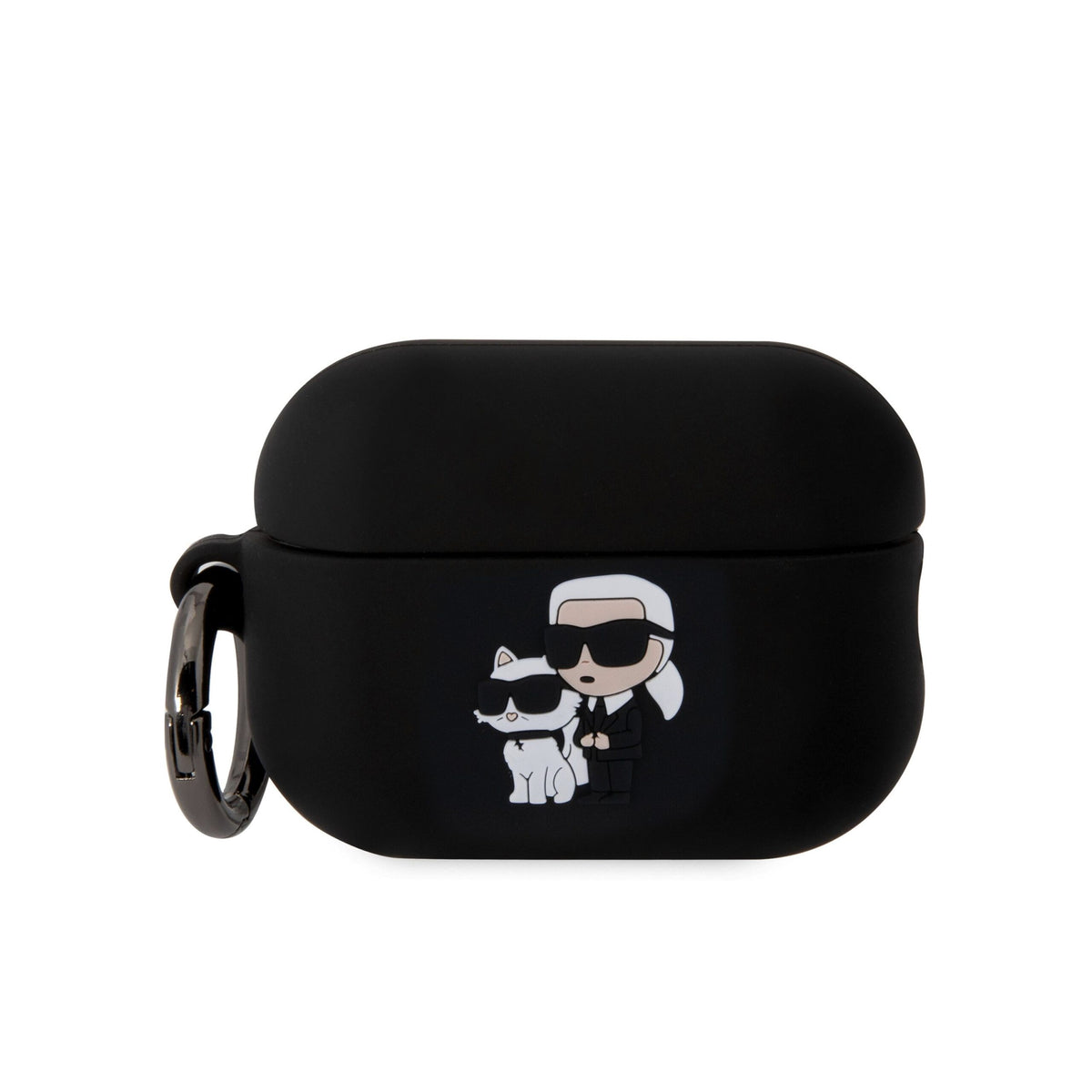 Husa Karl Lagerfeld 3D Logo NFT Karl si Choupette Silicone pentru AirPods Pro 2 Negru