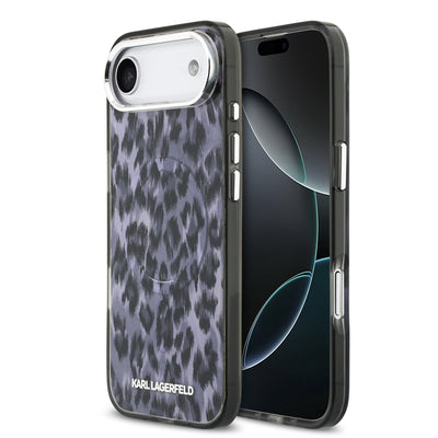 Husa Karl Lagerfeld IML Leopard Magsafe pentru iPhone Air Gri