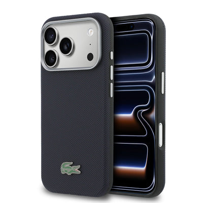 Husa Lacoste PVC Petit Pique Semi Wrap Magsafe pentru iPhone 17 Pro Navy