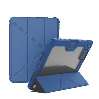 Husa Nillkin Bumper PRO Protective Stand Multi-angle pentru iPad Pro 11 2024 Sapphire Albastru