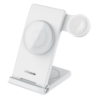Incarcator wireless Nillkin Powertrio 3in1 Magsafe pentru Apple Watch Alb (MFI) (Damaged Package)