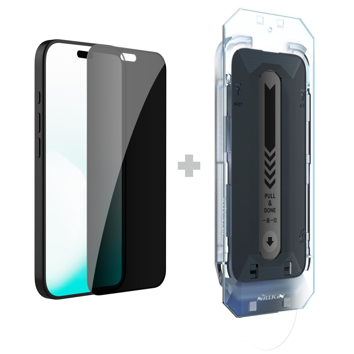 Folie Nillkin sticla 0.25mm Guardian 2.5D pentru Apple iPhone 18 Pro Negru (cu Applicator)