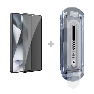 Folie Nillkin sticla 0.25mm Guardian 2.5D pentru Samsung Galaxy S25 Ultra Negru (cu Applicator)