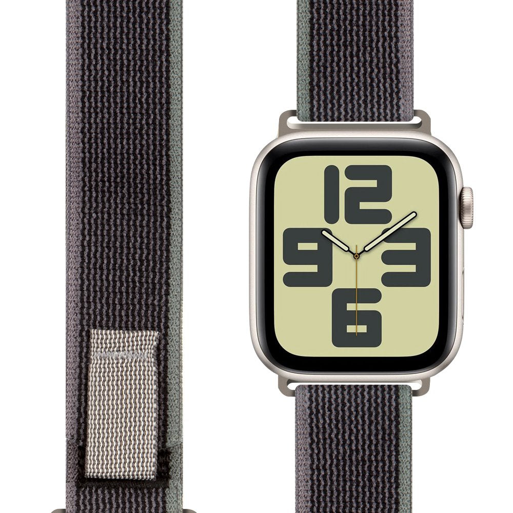 Curea Obal:ME Textile pentru Apple Watch 42-49mm M-L Gri/Verde