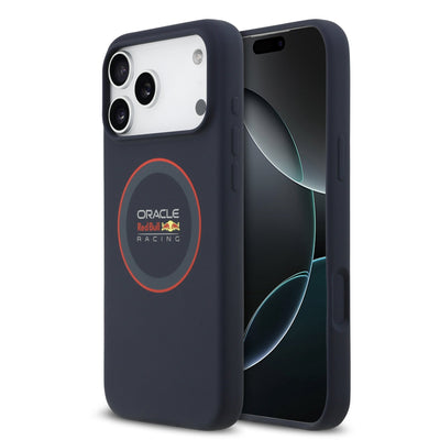 Husa Rosu Bull Silicone Rosu Ring Magsafe pentru iPhone 17 Pro Max Navy