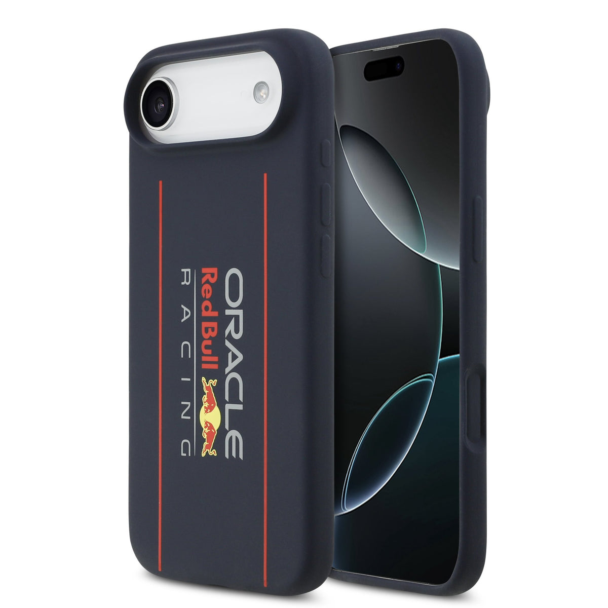 Husa Rosu Bull Silicone Vertical Logo Magsafe pentru iPhone Air Navy