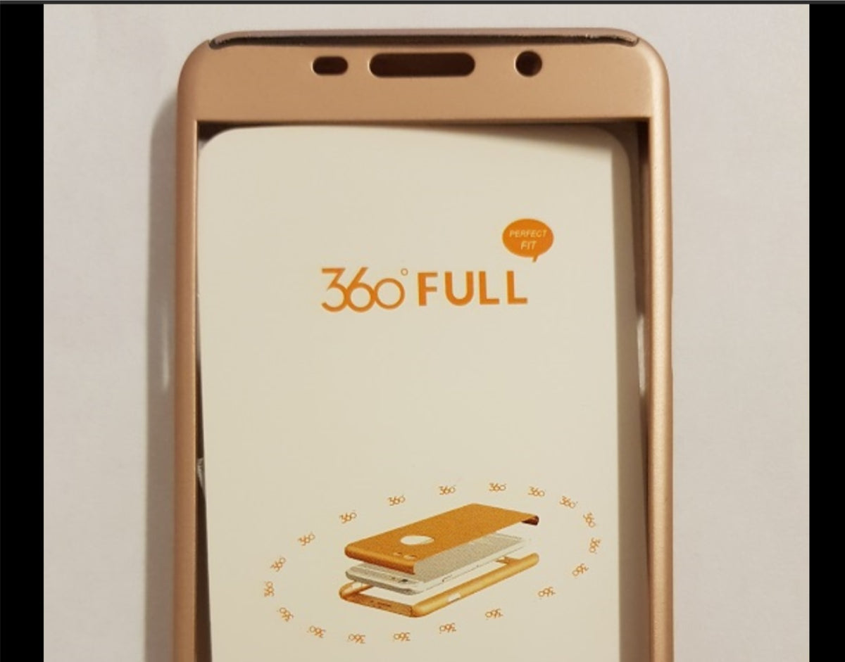 Husa 360 Grade Plastic + sticla Huawei Mate 10, Auriu