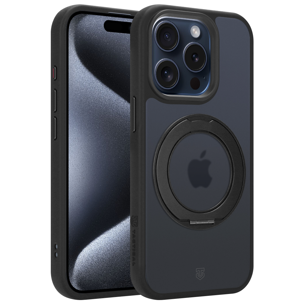 Husa Tactical Magforce Hyperstand pentru Apple iPhone 15 Pro Asphalt