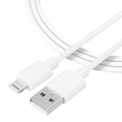 Cablu Tactical Smooth Thread Usb-a/Lightning 2m Alb