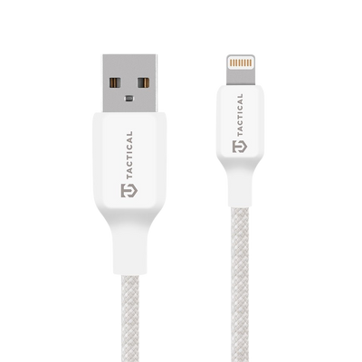 Cablu Tactical Stitch Thread Usb-a/Lightning 0.3m Alb