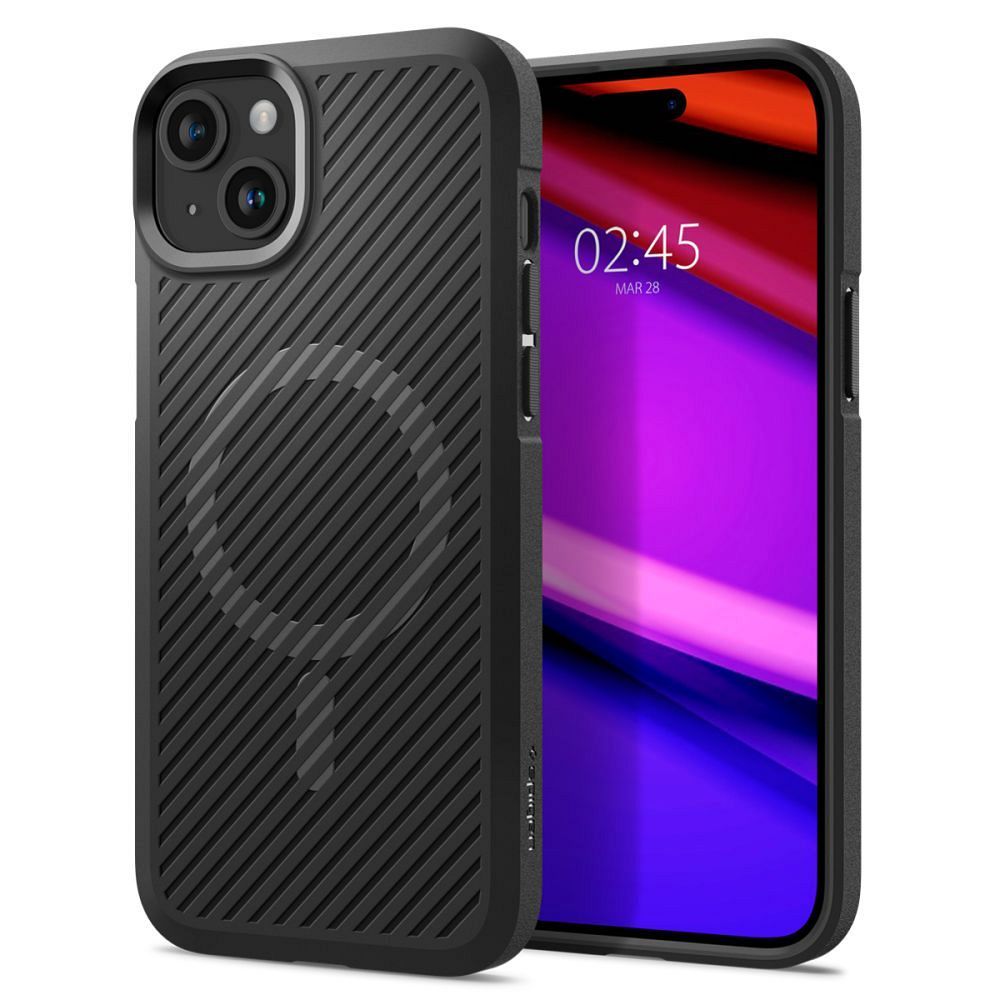 Husa Spigen Core Armor MAG Compatible cu Magsafe pentru iPhone 15 Plus mat Negru