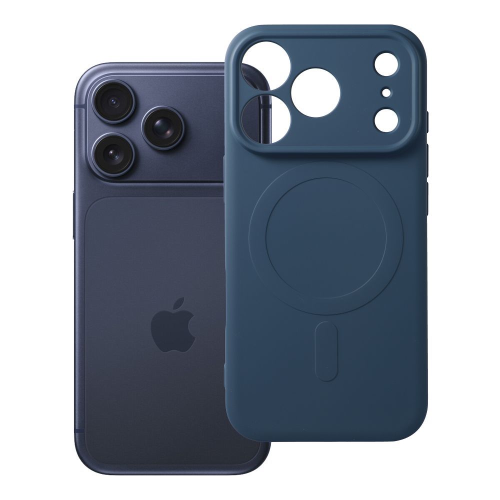 Husa Silicone Mag pentru iPhone 18 Pro / 17 Pro Compatible cu Magsafe (Camera Protection) Albastru inchis