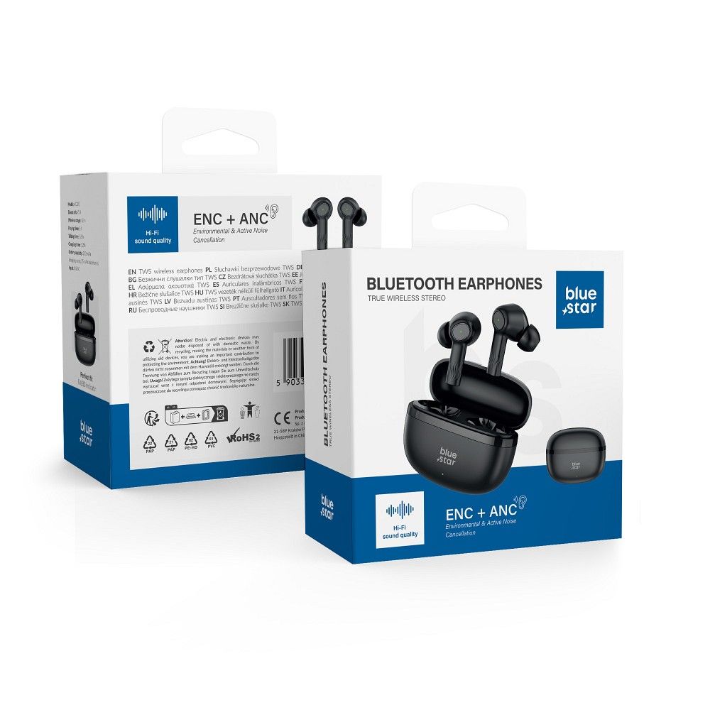 Casti Albastru Star Wireless Ac20e TWS ANC + ENC Negru
