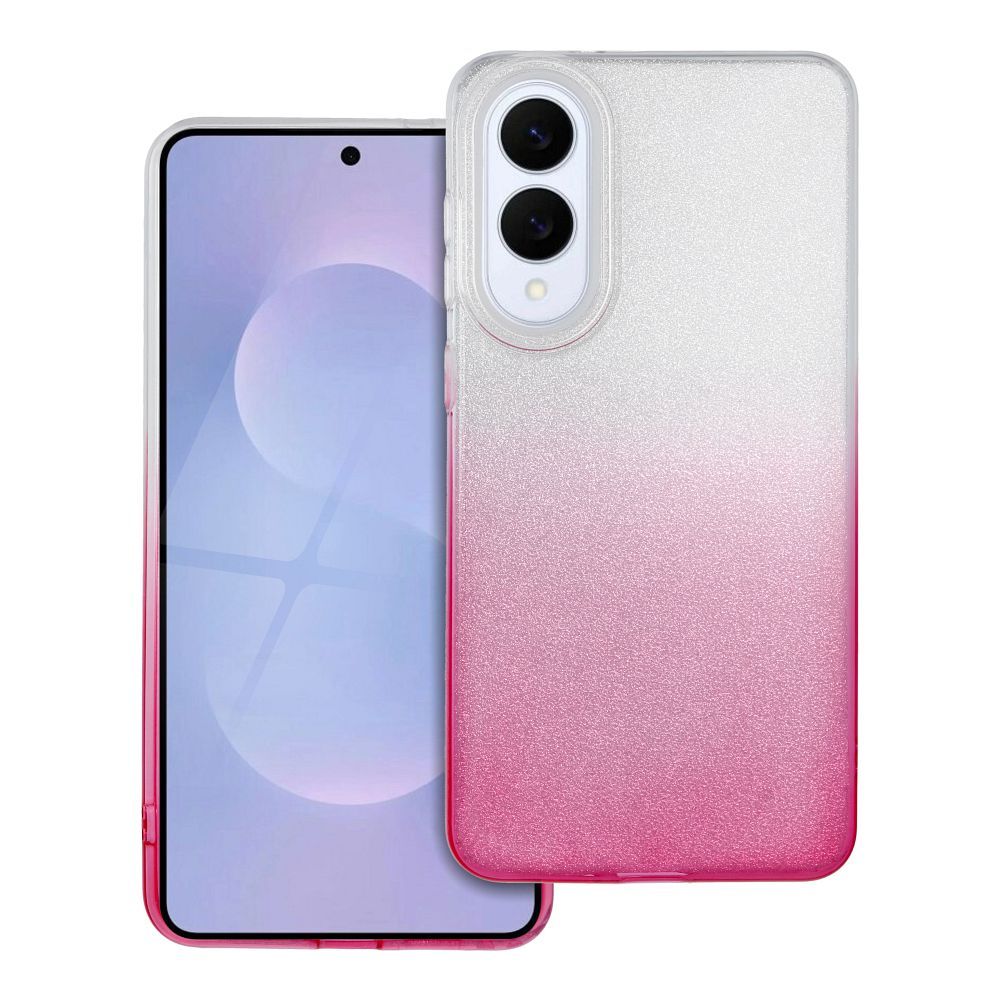 Husa Shining pentru Samsung S25 Edge Transparent Roz