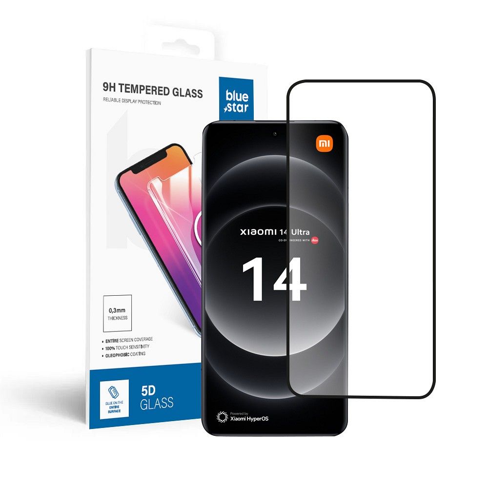 Folie Albastru Star sticla To Xiaomi 14 Ultra 5D Negru