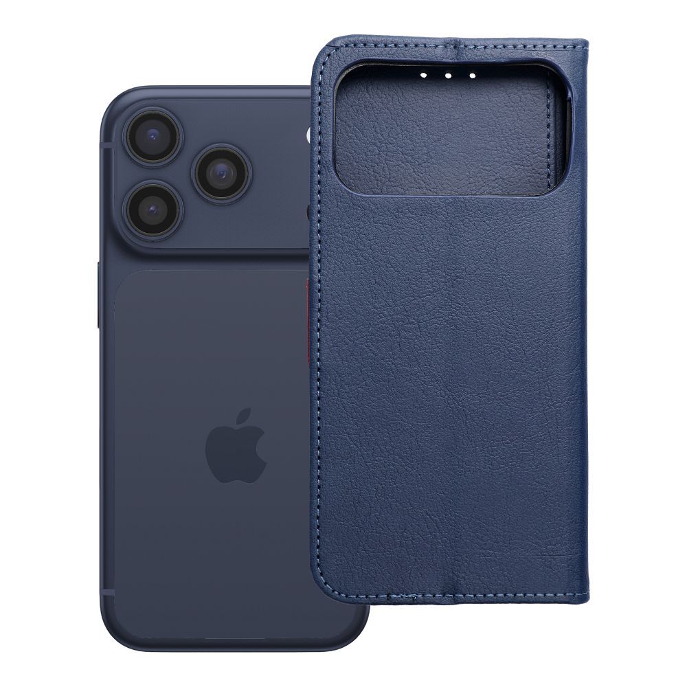 Husa Split Book Flip pentru iPhone 17 PRO MAX / 18 PRO MAX Navy si Rosu