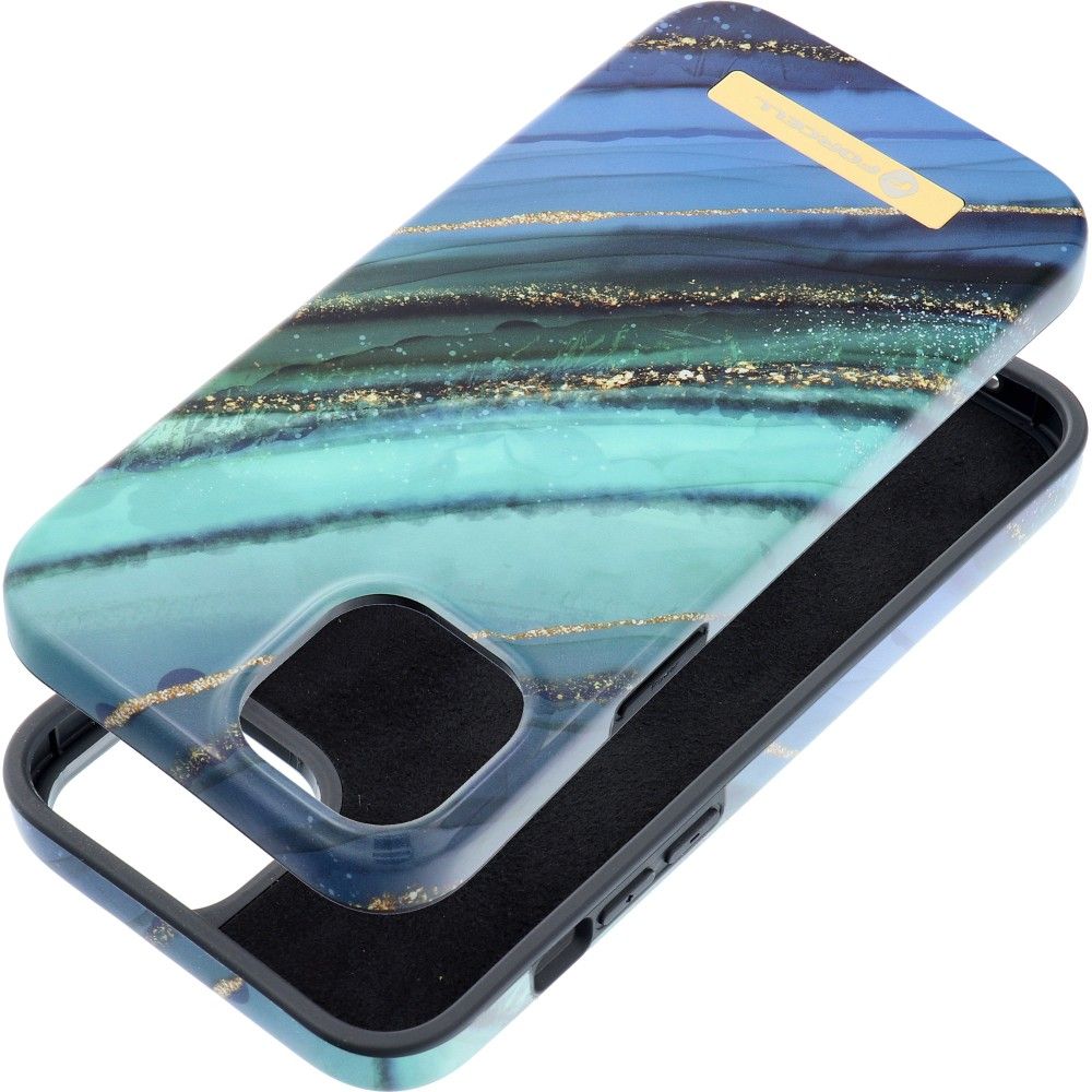Husa Forcell pentru iPhone 15 Plus F-protect Mirage Compatible cu Magsafe Jade Marble