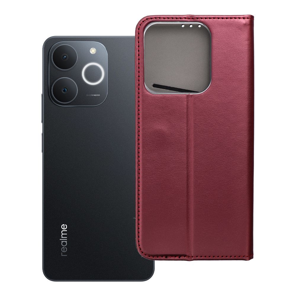 Husa Flip pentru Realme Note 70 Smart Magneto Burgundy