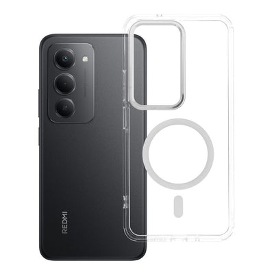 Husa Frame Transparent Hybrid Mag pentru Xiaomi Redmi 15 Compatible cu Magsafe Transparent
