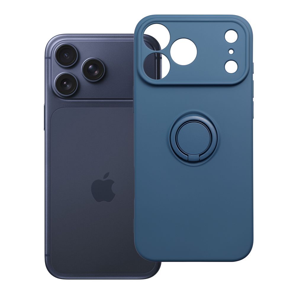 Husa Silicone Ring pentru iPhone 18 Pro Max / 17 Pro Max Albastru inchis