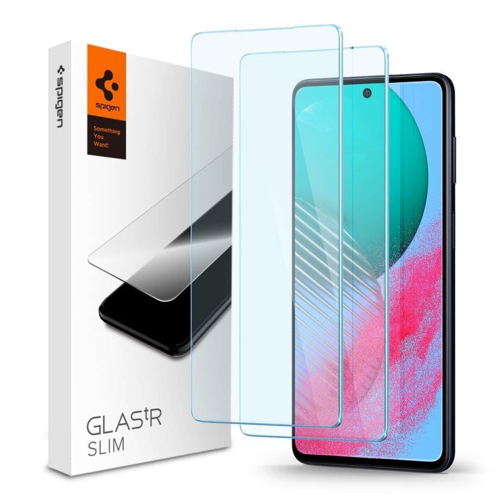 Folie Spigen sticla Glas.tr ”EZ FIT” 2-pack pentru Samsung M54 5G Transparent